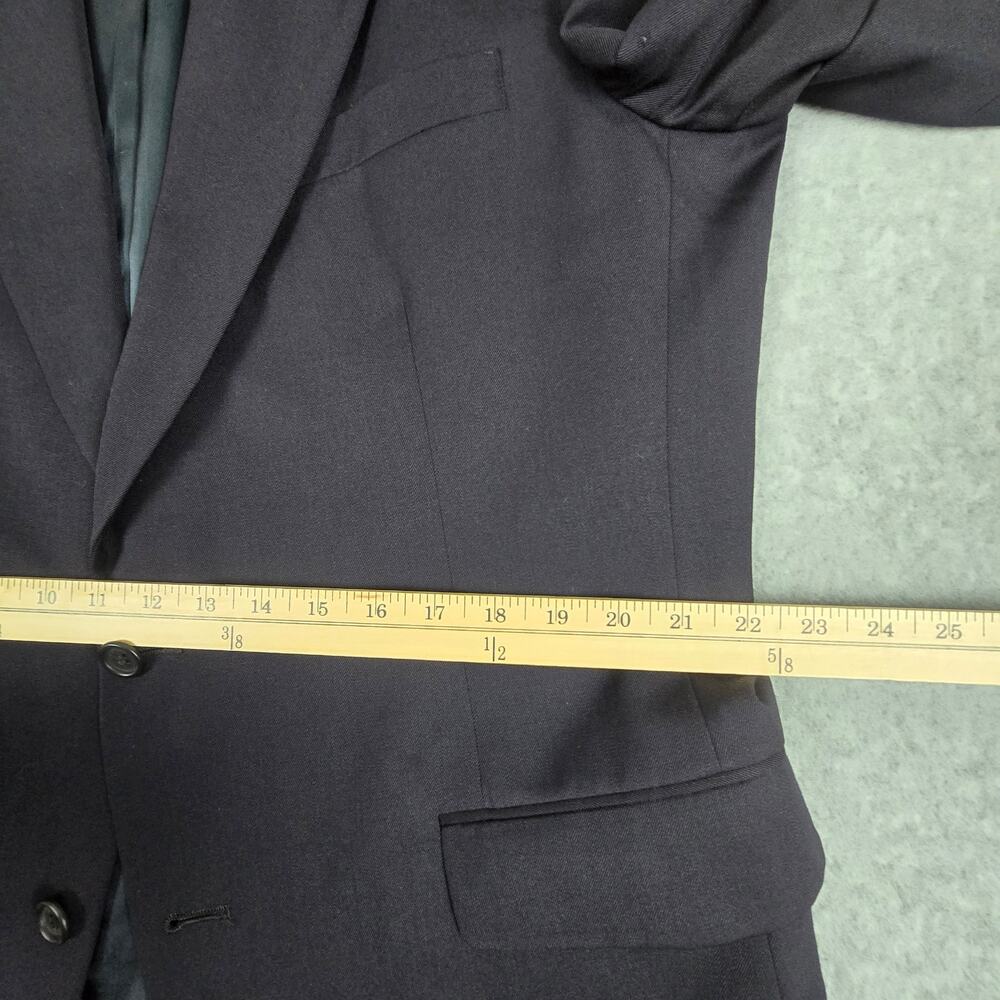 Nino Cerruti Mens Blazer Size 43 Suit Coat Navy Blue Made in USA - Picture 11 of 16